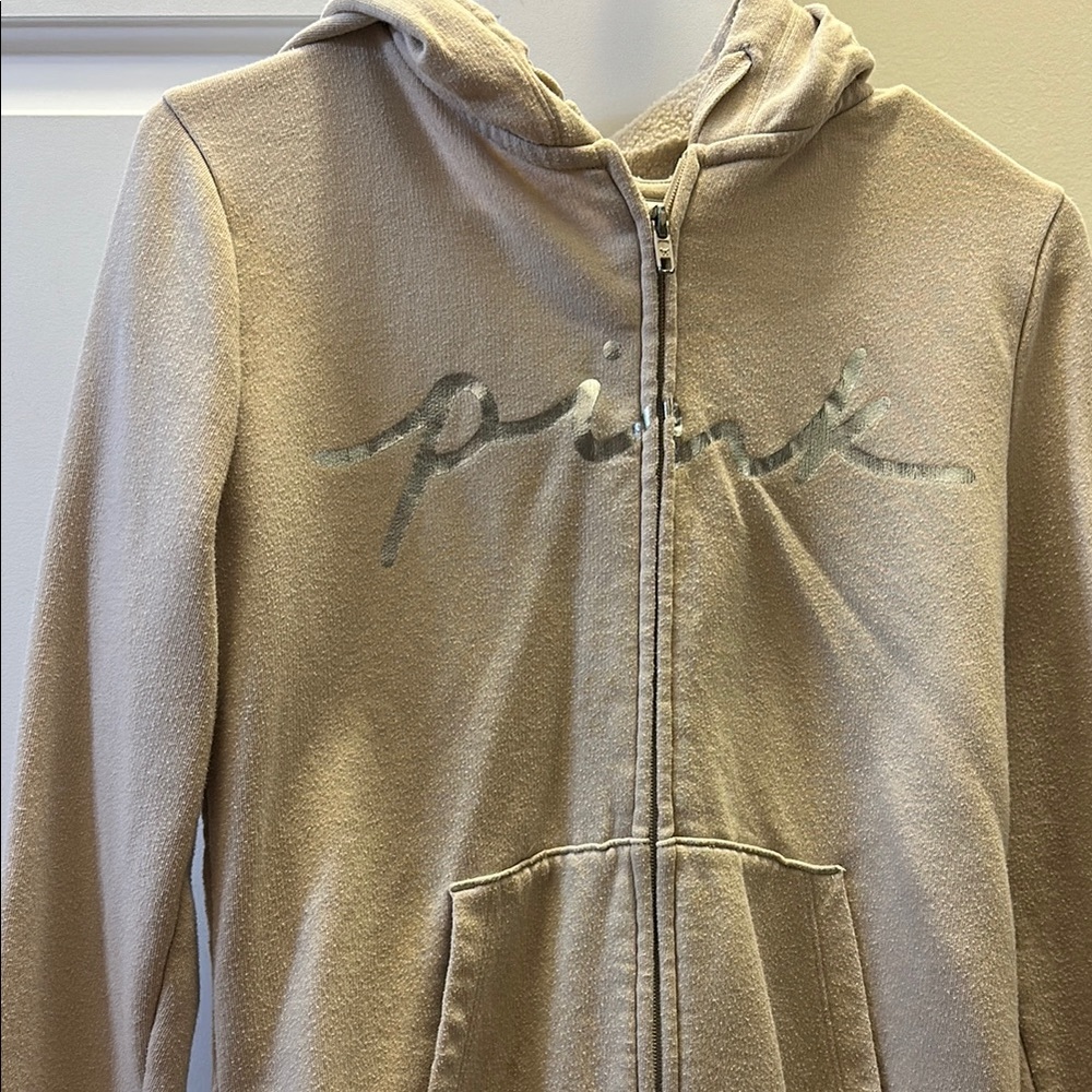 WOMANS PINK ZIP UP HOODIE